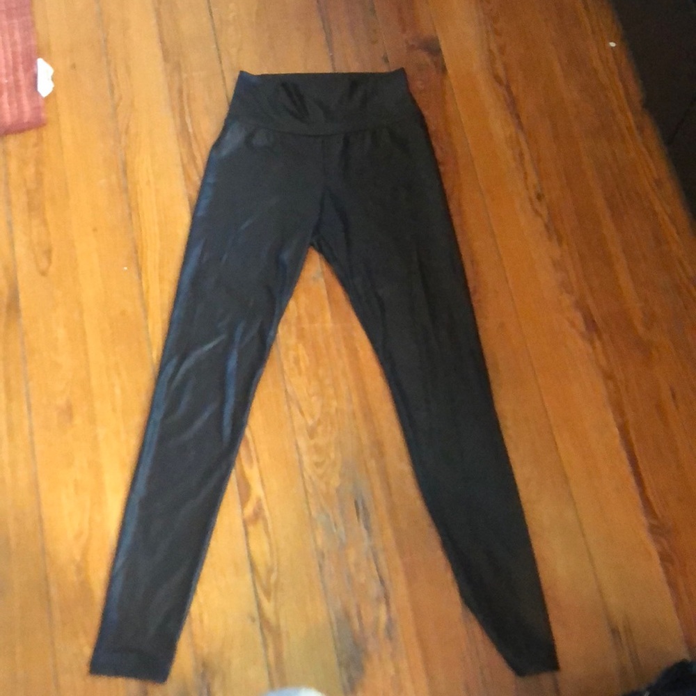 Leather stretchy leggings pants